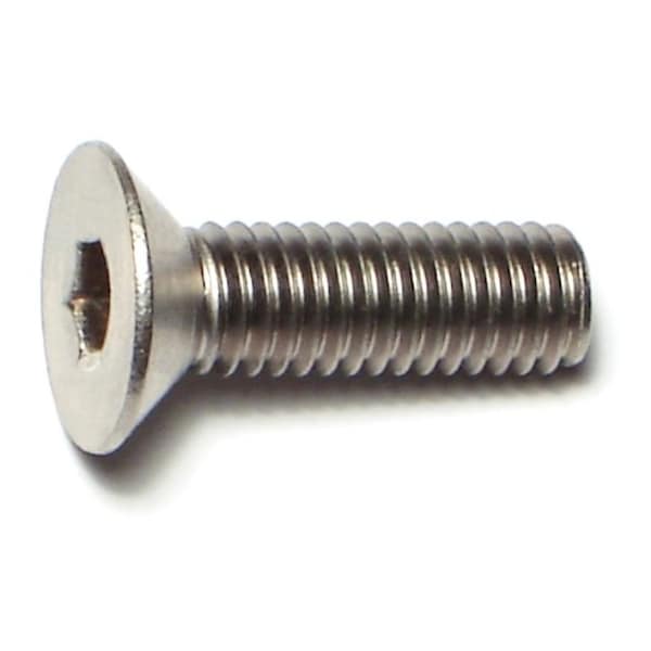 Midwest Fastener M6-1.00 Socket Head Cap Screw, Flat, Plain Stainless Steel, 20 mm Length, 8 PK 77051 - main